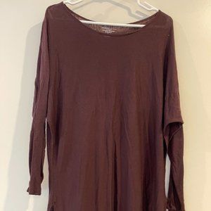 Majestic Filatures Paris Purple 3/4 Sleeve Top